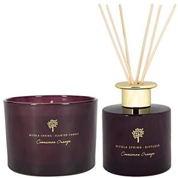 Warm Spice & Sweet Orange Dual Scent Set – 350 g Candle & Reed