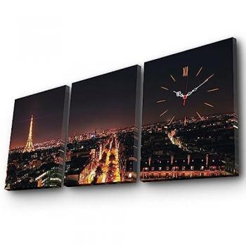 Reloj de pared decorativo estilo París (3 piezas)
