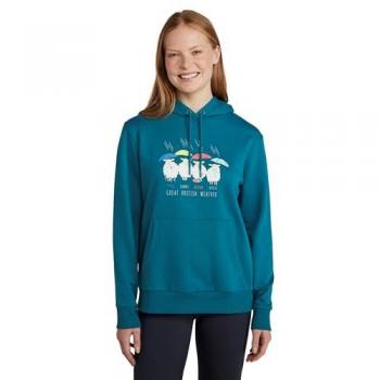 Great British Weather Damen Hoodie – Aquamarin (Normal Fit)