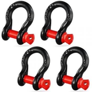Vevor 12,7 mm D-Ring Schäkel 4er Pack