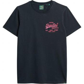 Superdry Vintage T‑Shirt Logo Neon Nero Rosso XL