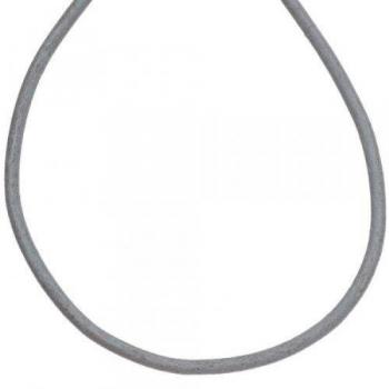 Jobo Damen Leder Halskette Kette Schnur grau 100 cm