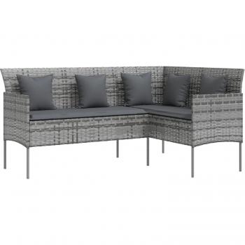 Itzcominghome Garden Bench Corner Seat with Cushion Rattan