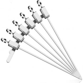 Brocheta de Parrilla Inox 14.75 (37.5 cm) – Kit de 4, 6 o 10 piezas