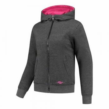 Sweat à capuche zippé de moto Rusty Stitches Wendy pour femmes Gris Rose taille 44