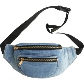 Personality Zipper Waist Bag for Women