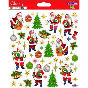 Stickers Pères Noël traditionnels