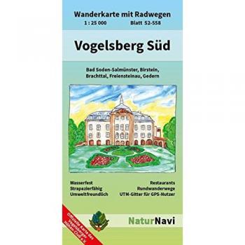 Vogelsberg Süd: Wanderkarte mit Radwegen, Blatt 52-558, 1 : 25 000, Bad Soden-Salmünster, Birstein, Brachttal, Freiensteinau, Gedern