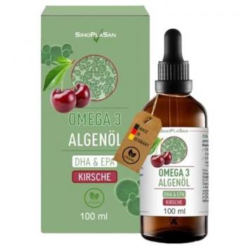 SinoPlaSan Omega-3 Algenöl DHA+EPA Kirsche 100 ml Tropfen