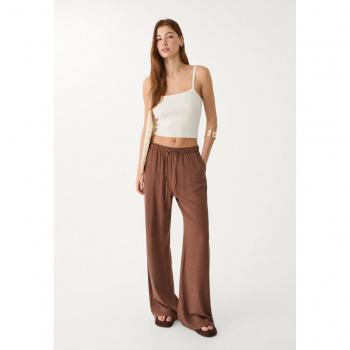Stradivarius Summer Linen Splitters – Brown XS