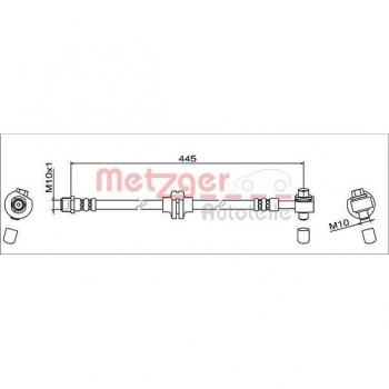 Tubulação Flexível de Travão (Modelo 4111952) – Metzger