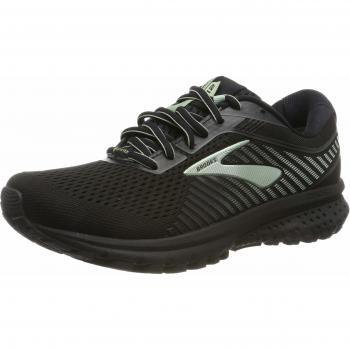 Brooks Ghost 12 GTX, Chaussures de Running Femme, Noir (Black/Ebony/Aqua 010), 36.5 EU