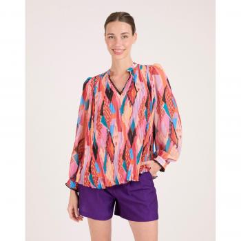 Naf Naf Blusa manga larga estampado geométrico