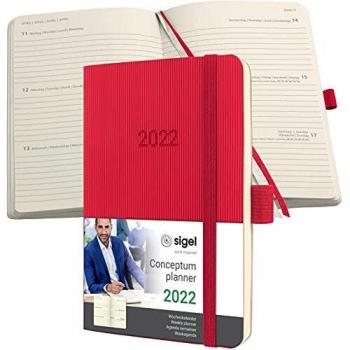 SIGEL C2235 Agenda Settimanale 2022 (Rosso)