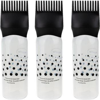Juego de 3 botellas de 170ML con peine para coloración de cabello