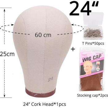 Cork Canvas Doll Head for Hair Training