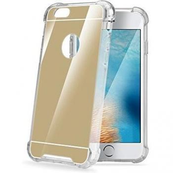 Celly ARMORMIR800GD funda para teléfono móvil 11,9 cm (4.7 pulgadas) Oro, Espejo