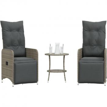 Chaises Détentes Jardin + Table Tressée Résine