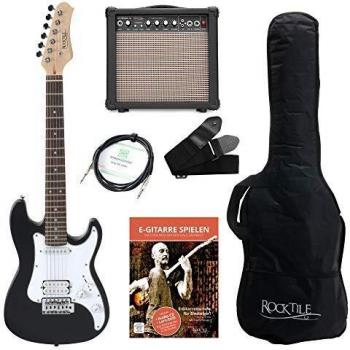 Rocktile Sphere Junior Guitare Électrique Noir avec Ampli et Accessoires