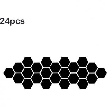 24PCs DIY Hexagon Mirror Stickers for Wall Art