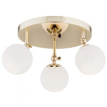 Plafonnier 3 Lumières Globe ARGON – LATINA Laiton