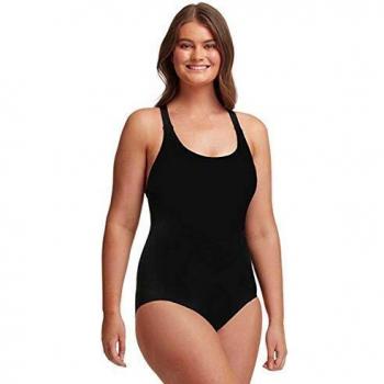 Funkita Women's Brace Me Back Swimsuit, UK Size 18, Still Black