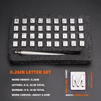 Steel Letter Stamping Tools for Leather Craft 4mm/6mm
