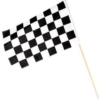 Zwaaivlag met Stok Racing 30x45cm