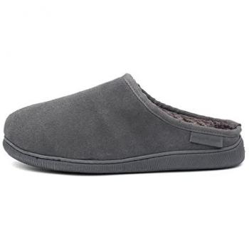 Hush Puppies Ashton Grey Suede Memory Foam Men's Slippers