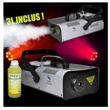 Machine à fumée 1000 W, capacité 1 L, 2 télécommandes filaires / sans fil, étrier + 3 L