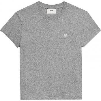 Ami Adc Small Crewneck Tee in Heather Gray