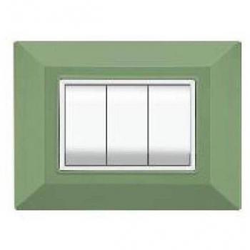 Placca Colorata Axolute Bticino Verde Metallizzato 4 Fori