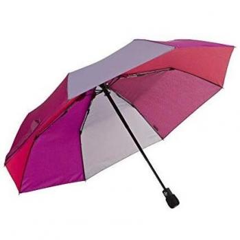 EuroSchirm Automatischer Regenschirm Light Trek – Pink Violett Edition