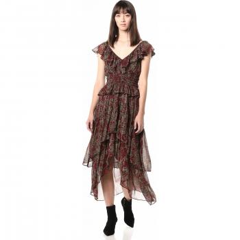 Women’s Tangier Print Maxi Dress – The Kooples, Red, 7