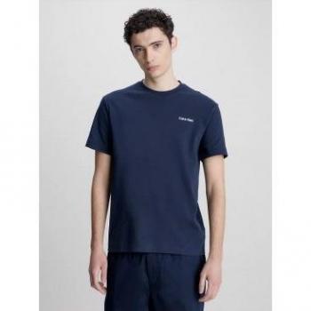 Maglietta Calvin Klein Blu Navy Micro Logo Uomo