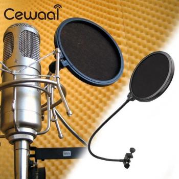 Cewaal Black Pop Filter for Studio Microphone