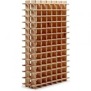 78-Bottle Unfinished Solid Pine Wine Rack