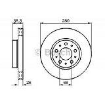 BOSCH Disque de frein ventilé 0 986 478 298