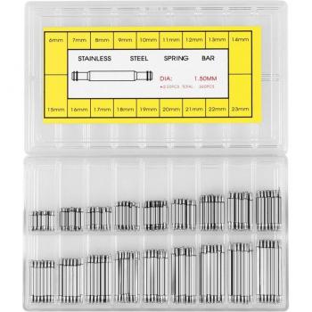 Stainless Steel Watch Band Link Spring Bars & Tool Set (360pcs, 6mm-23mm)