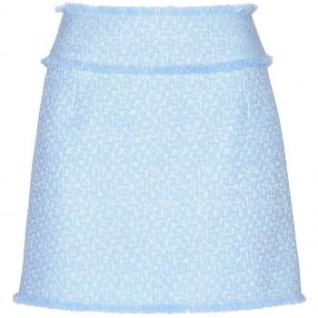 Dolce&Gabbana Minigonna A-line In Tweed Celeste 42