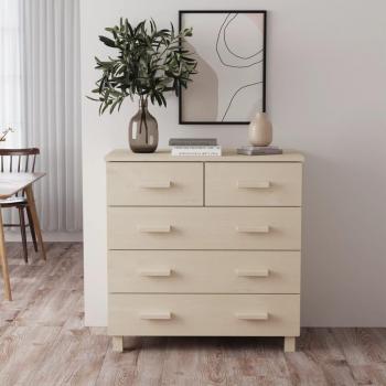 Mobiletto HAMAR Miele 79x40x80 cm in Legno Massello di Pino