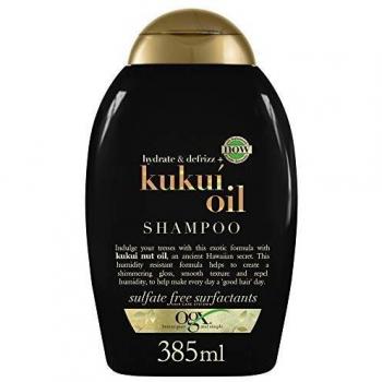 OGX Kukui Oil Hydrating Shampoo, 385ml with anti-frizz benefits