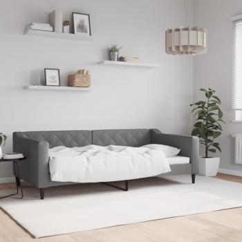 VidaXL 90x190 cm Dark Grey Upholstered Day Bed