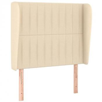 Ohrcreme-Kopfteil aus Stoff, 93 × 23 × 118/128 cm – VidaXL