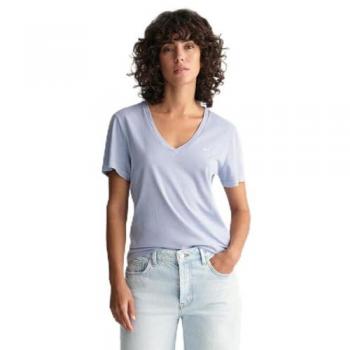 Maglietta Gant A Maniche Corte Collo A V Blu Dove M