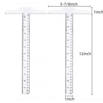 AngleMaster 30cm T‑Ruler – Dual Set for Construction Drafting and Precise Right Angles