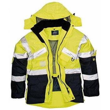 Class 2 Hi Vis 2-Tone Breathable Jacket Yellow / Navy Large