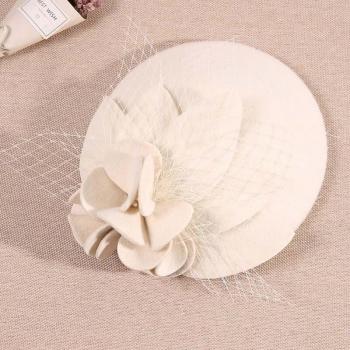 Women's Vintage Wool Felt Wedding Hat