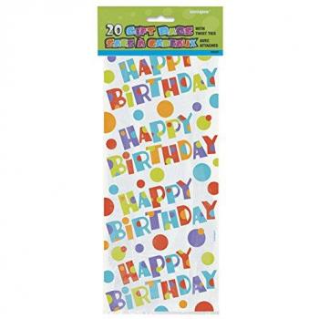 Sacs à bulles multicolores pour anniversaire (Pack de 20)