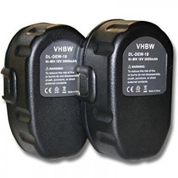 Set 2x Batterie 18 V Compatibile Dewalt